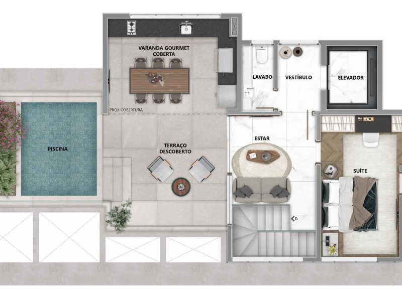 COBERTURA FINAL 01 TORRE 01 189,09m NIVEL 2