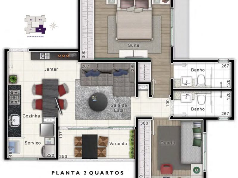 beverly-hills-planta-apartamento-dois-quartos